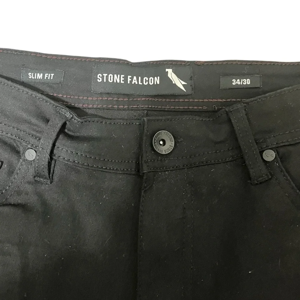Stone Falcon Slim Fit Men's‎  Black Jeans Size 34/30